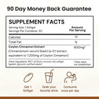 Ceylon Cinnamon 7200mg Equivalent with MCT Oil